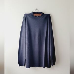 Geoffrey Beene gray round neck long sleeve ma's top size XL‎